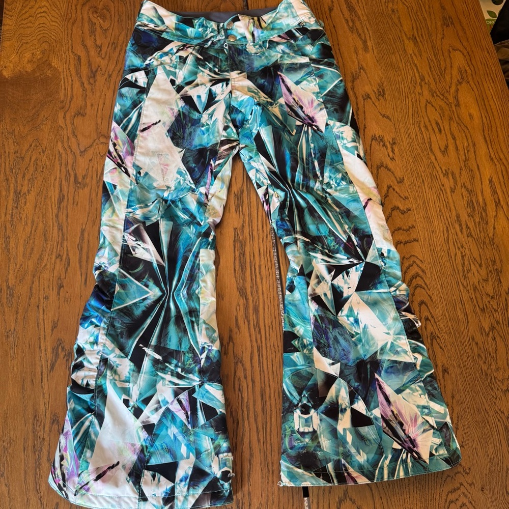 Obermeyer Turquoise Ski Pants snowboard snow pants Girls size‎ 10/12